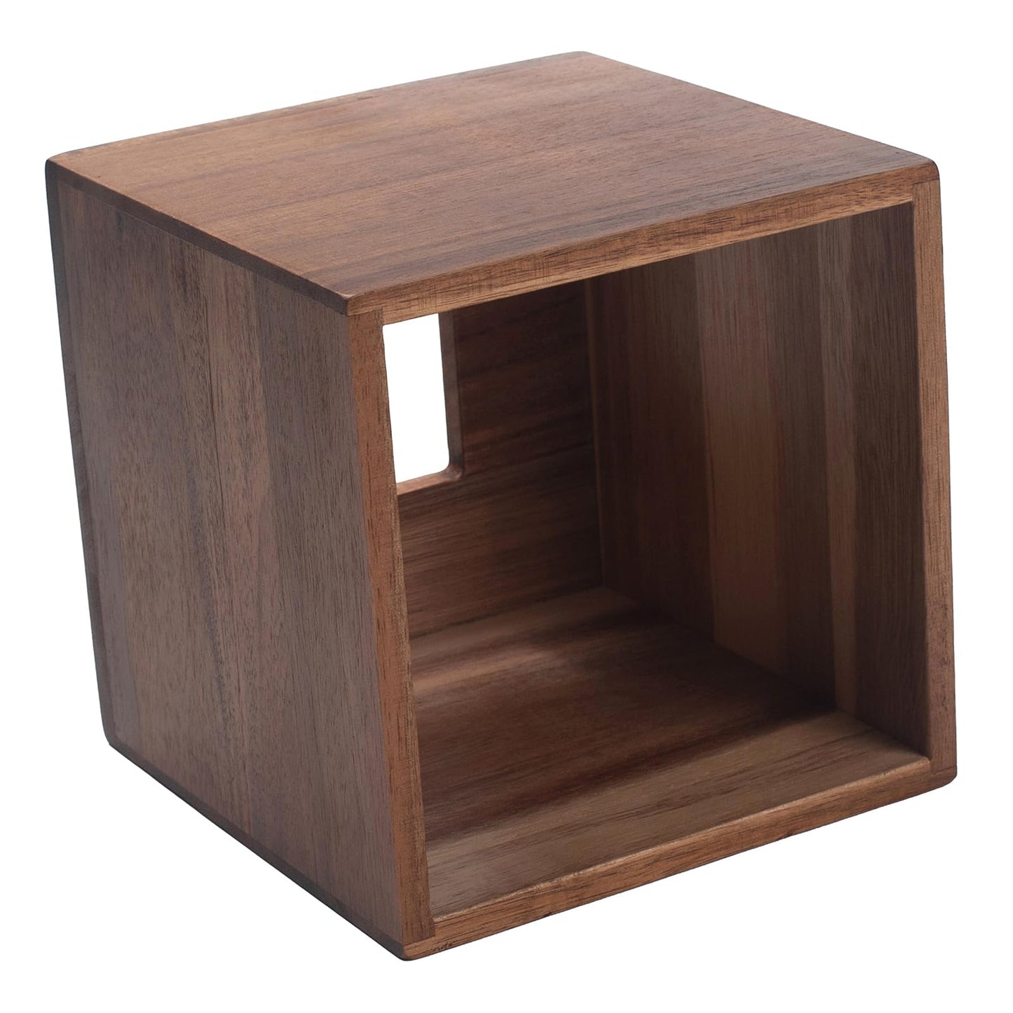 Tissue Box Cover, Square Tissue Box Holder, Acacia Wood Facial Paper Holder for Bathroom, Bedroom, Dinner Table, Office (2 Pack, 5.7 x 5.7 x 5.7 inch)