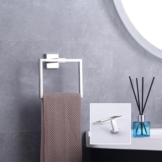 GERZWY Bathroom Hand Towel Holder Polished Stainless Steel Towel Ring for Bath Kitchen Garage Heavy Duty Wall Mounted JG1906-JG