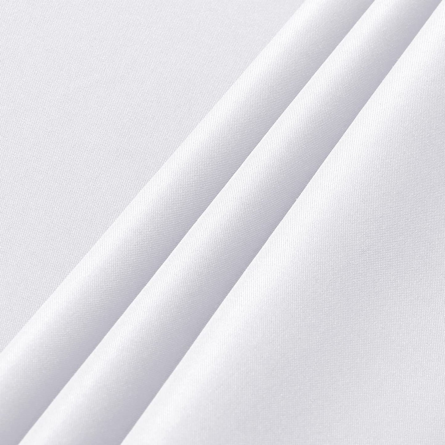 sancua 2 Pack White Tablecloth 60 x 102 Inch, Rectangle 6 Feet Table Cloth - Stain and Wrinkle Resistant Washable Polyester Table Cover for Dining Tables, Buffet Parties and Camping