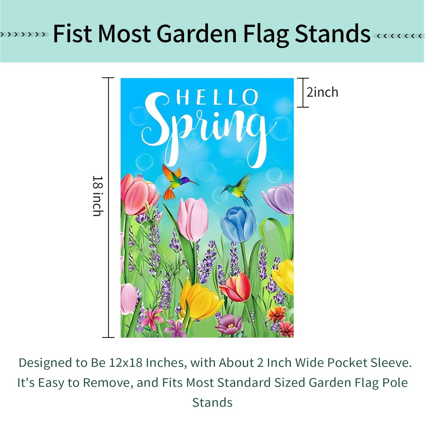 Seasonal Garden Flags Set of 12 Double Sided 12x18 Inch, Small Yard Flags for Outside, Christmas Halloween Easter Valentine's Day Decor, Spring Summer Fall Winter Holiday Garden Decorations