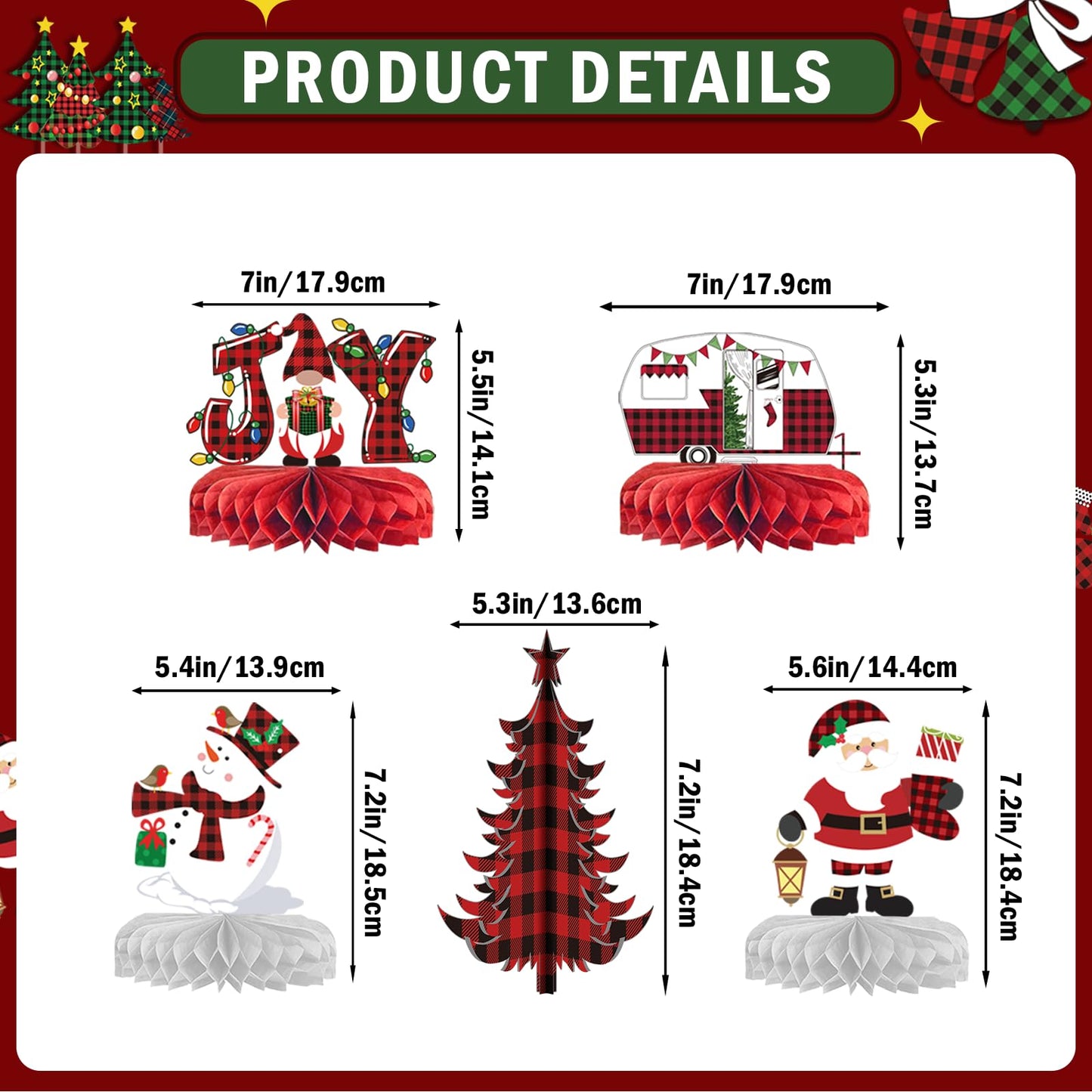 Happy Holidays Banner Buffalo Plaid Christmas Decorations Happy Holidays Decorations for Christmas Buffalo Plaid Decor