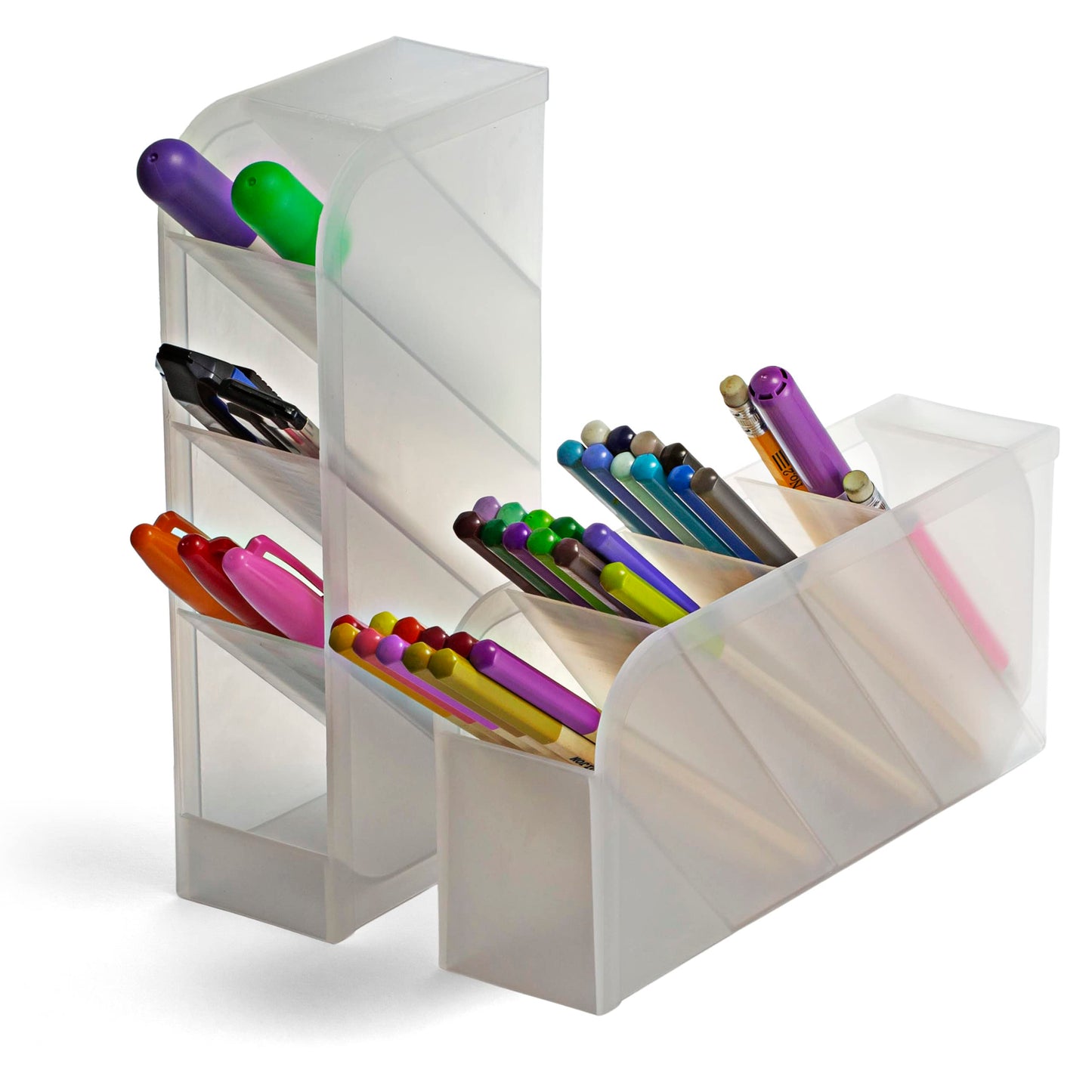 Officemate Desk Organizer, Pen Holder with 8 Compartments, Set of 2 (21542)