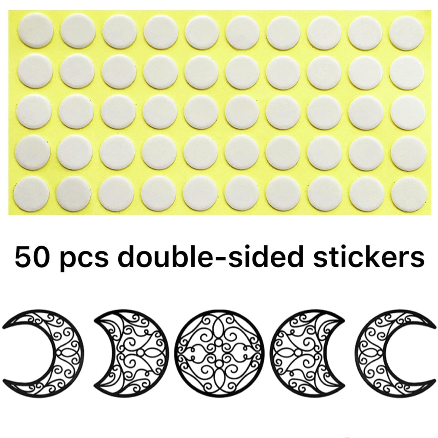 ASMANNA 5 Pieces Moon Decoration Wall Decoration Wooden Moon Phase Wall Hanging Bohemian Style Bedroom Home Wall Decor Bohemian Lunar Aesthetic Art for Bedroom Living Room Dorm Apartment Office(black)