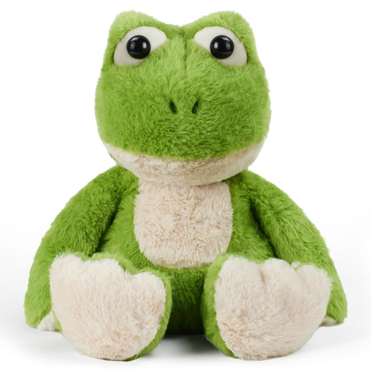 LURKOMEMO Microwavable Weighted Frog Plush,Heating Pad Stuffed Animals for Period Cramps, Heatable&Coolable Frog Stuffed Animal Toy with Lavender Scented for Pain Stress, Cozy Gifts for Kids Women