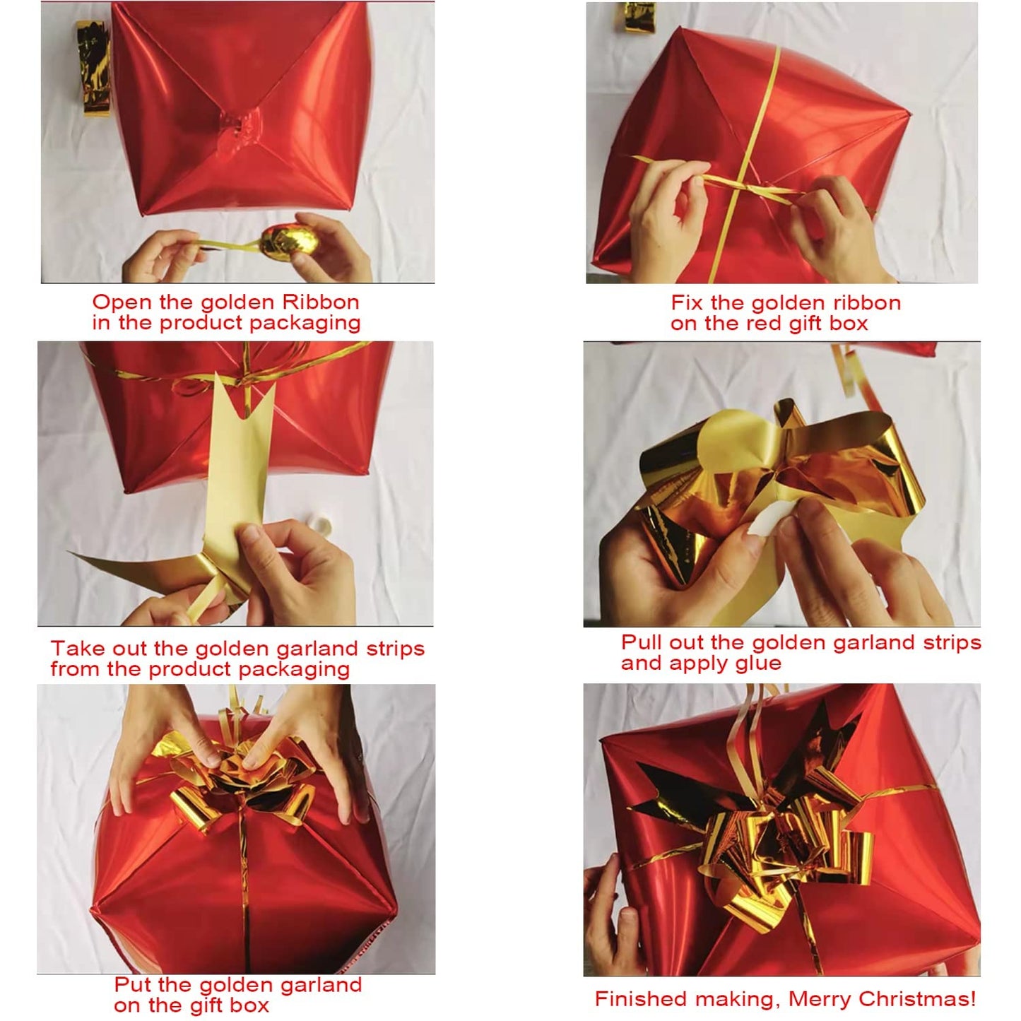 Bonropin Christmas Balloon Garland Arch kit with Xmas Red Gold Dark Green Balloon Fresh Green Balloon and Candy Balloons Gift Box Balloons Red Star Balloons Rich for Christmas Party Decorations