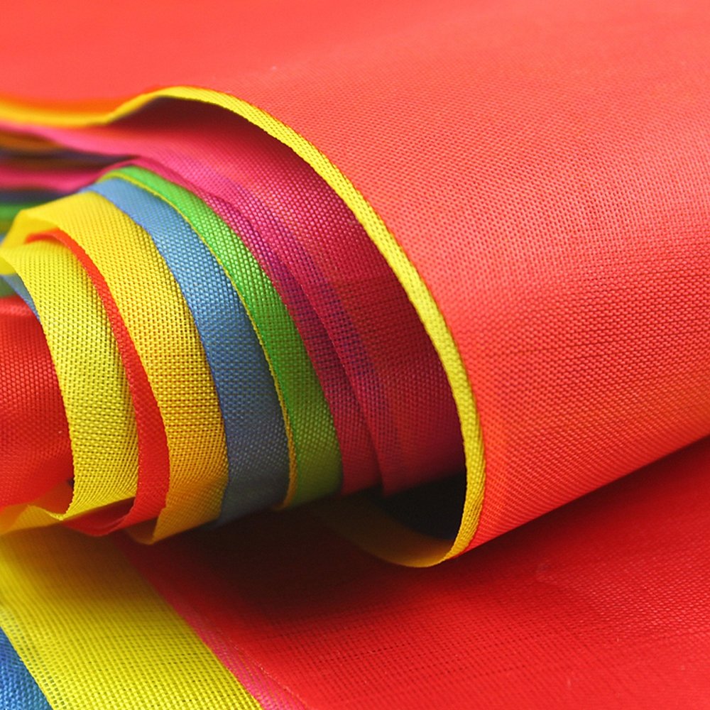 Novelty Place 100 Feet Pennant Banner - 75 Multicolor Bunting Flags (7x11 Inches) - Birthday Party Grand Opening Christmas Decorations