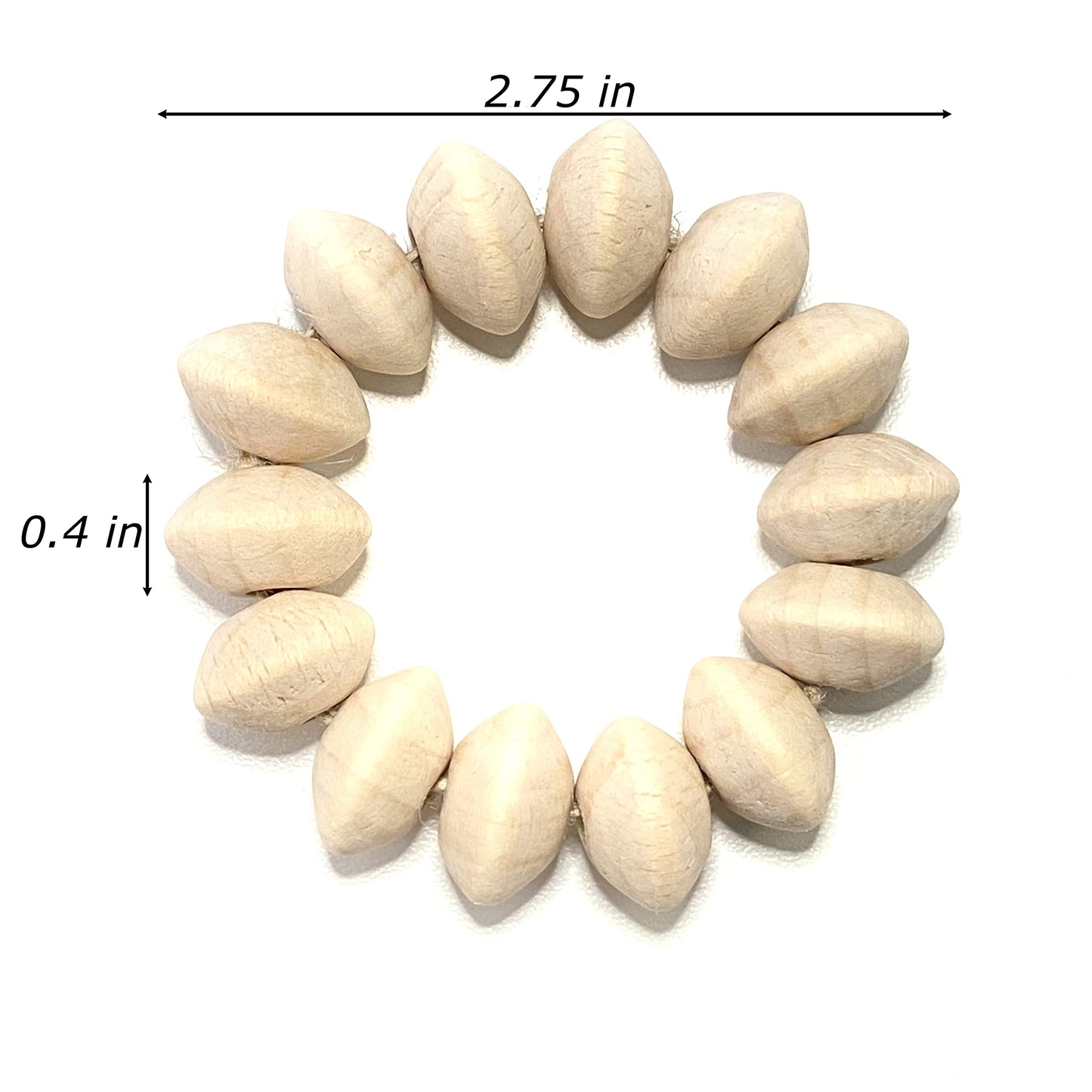 Napkin Rings Set of 6 - Wooden Beads Napkin Rings | Rustic Wooden Napkin Ring Holder for Table Decoration - Handmade LEBEJUA Napkin Ring with Wood Beads & Jute Twine - Farmhouse Holder for Napkins