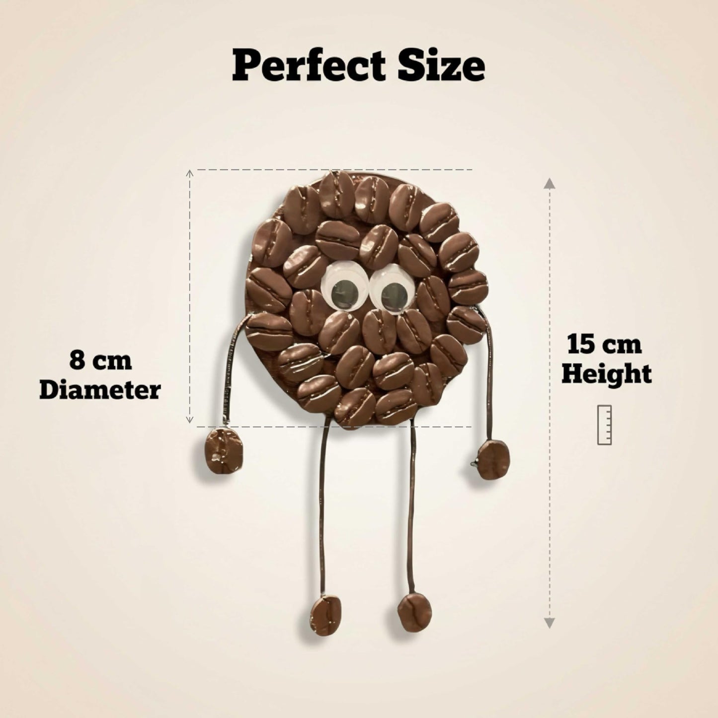 DIY Craft Kit-Eco-Friendly Coffee Bean Cartoon Fridge Magnets - Handmade Wooden Magnetic Decor for Coffee Nooks, Home & Café (Adult-Oriented)