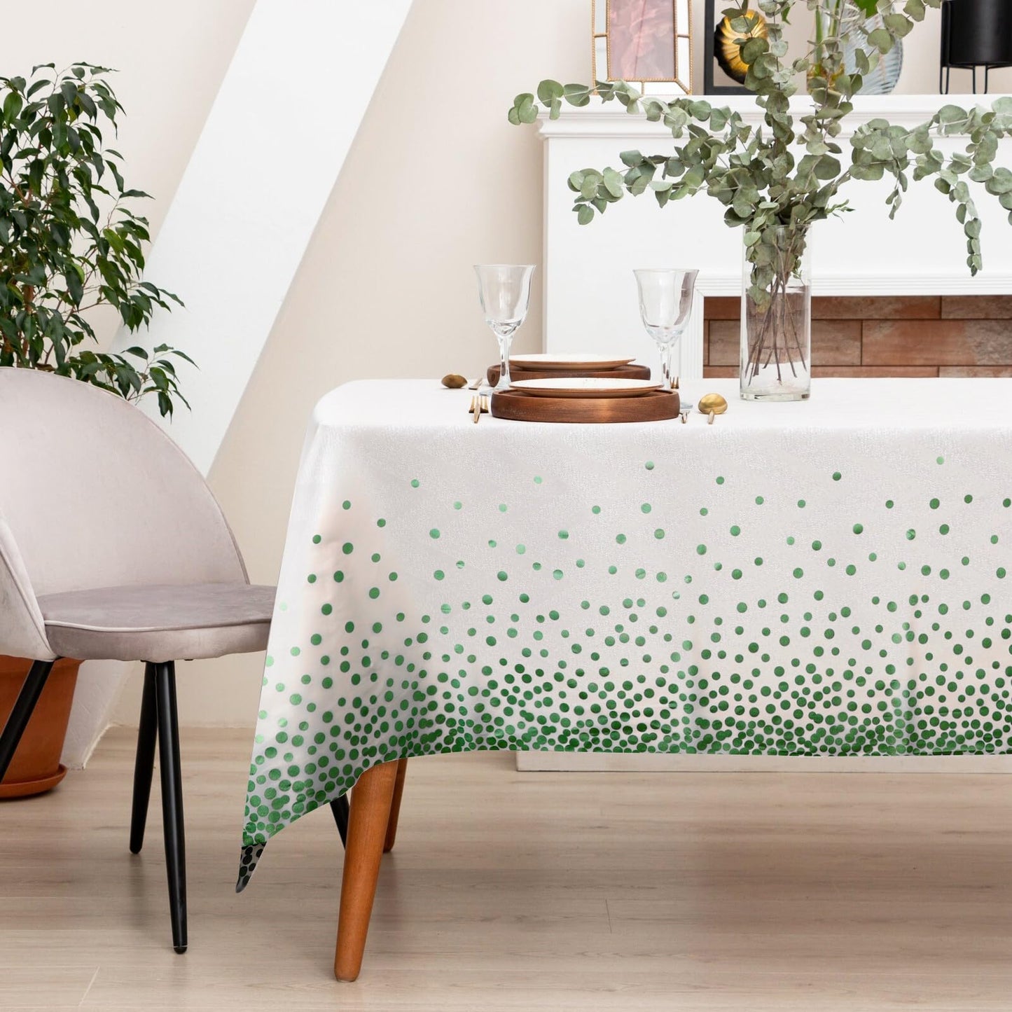 Etsutomy Sage Green Party Decoration, 126PCS Sage-Green Plates and Napkins Party Supplies, Spring Greenery Eucalyptus Leaves Disposable Dinnerware Decor for Wedding Birthday Baby Shower