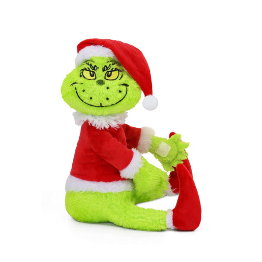 Green Furry Christmas Thief Tree Topper, Holiday Character Tree Hugger Decoration for Wine Bottle Curtain Christmas Tree Ginger Bread Home Decor (1 Pack)