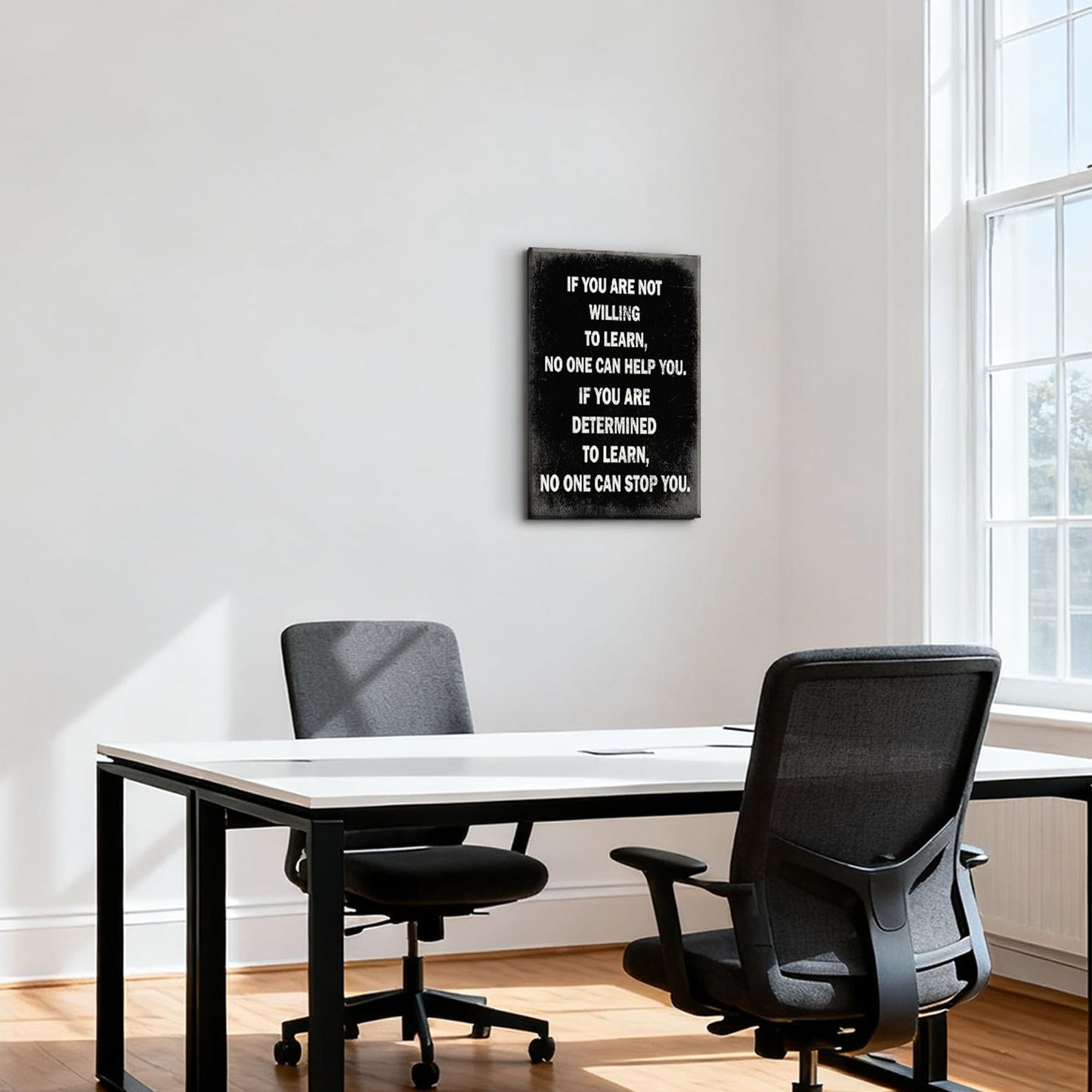 Inspirational Office Wall Art Classroom Motivational Wall Decor Positive Quotes Posters Prints Encouragement Affirmation Paintings Sayings for Entrepreneur Pictures Ready To Hang 12x16in