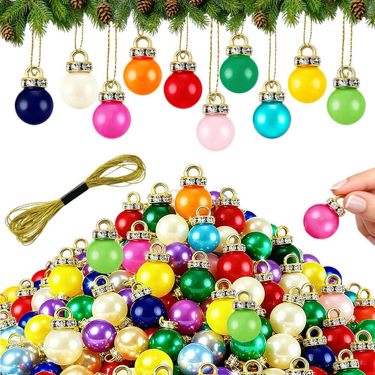 BAISDY 100Pcs Mini Christmas Balls Ornaments Colorful Miniature Xmas Tree Hanging Decorations