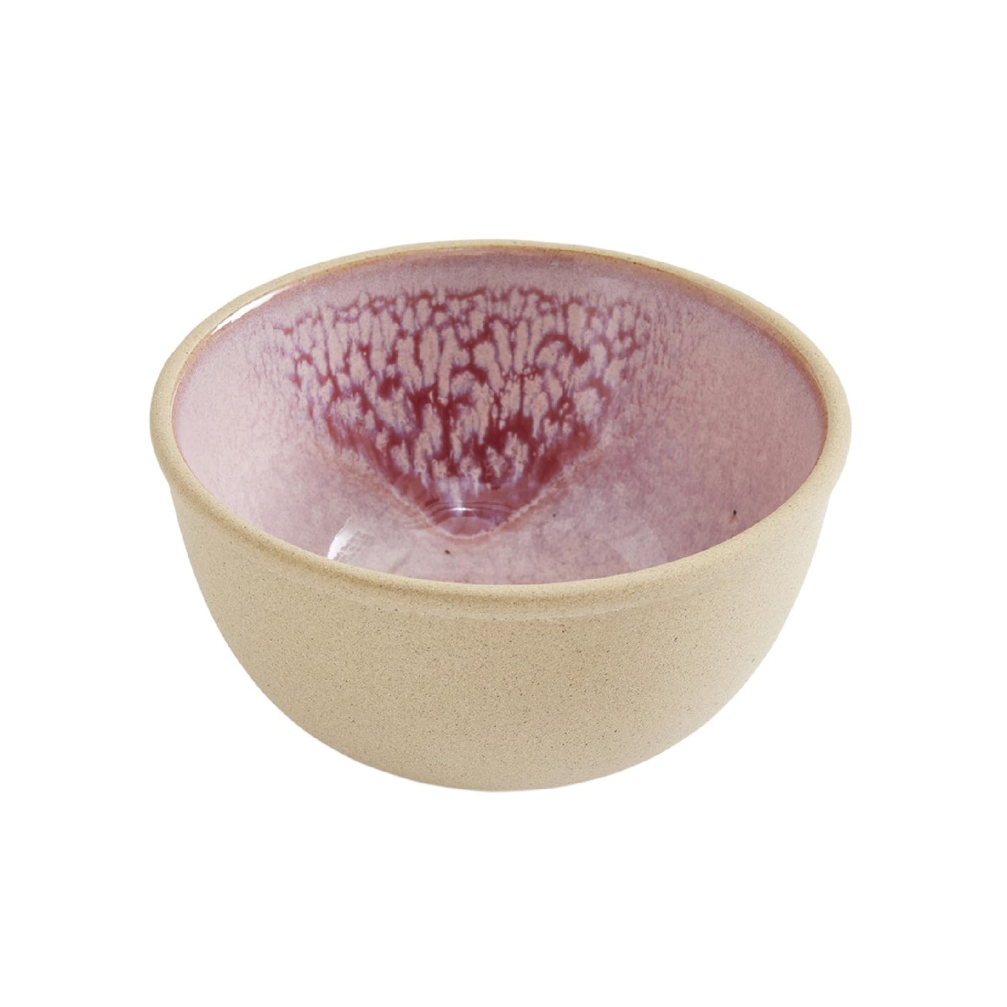Portmeirion Minerals 4.5-Inch Small Bowl, Rose Quartz - Stoneware Made from Recycled Clay, Handmade in Portugal, Reactive Glaze for a Unique Look, Microwave & Dishwasher Safe - Decorative Modern Bowl