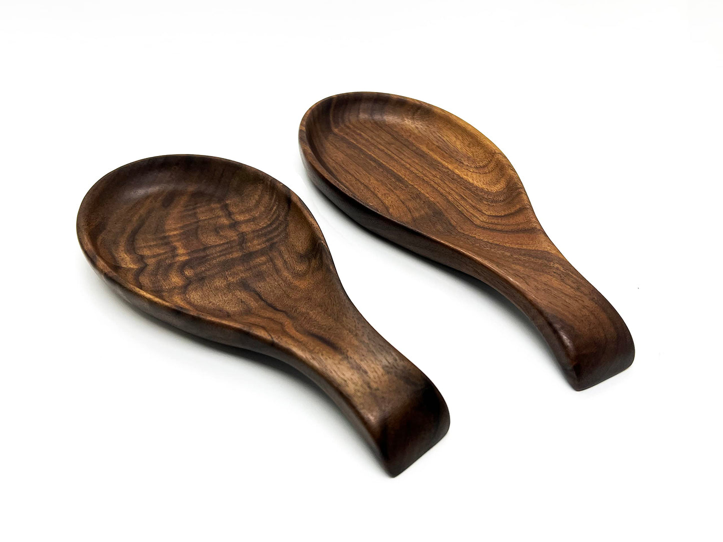 Kityemo Walnut Wooden Spoon Rest Cooking Spoon Holder Organizer Heat-Resistant Wood Utensil Rest, Spoon Holder for Stove Top, Kitchen Utensil Holder for Ladles, Turner, Brush, Spatula& More