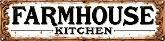FWBOYSV Vintage Tin Sign Retro Metal Farmhouse Kitchen Signs For Home Decor Stylish Wall Art Plaques Gift For Home Bathroom Kitchen And Gothic Wall Decor In Every Room 4x16 In