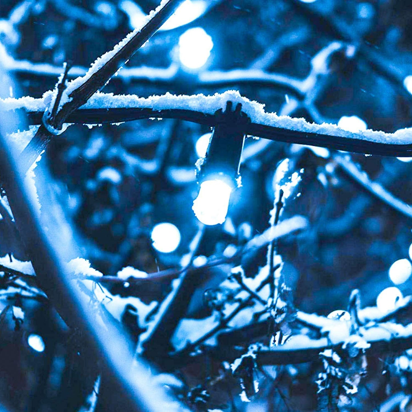 Solar LED Christmas String Lights - 2 Pack Total 144ft 400 LED 8 Modes Outdoor Icicle String Lights, Waterproof Solar Powered White Fairy Light for Garden Patio Fence Christmas Tree Decorations White