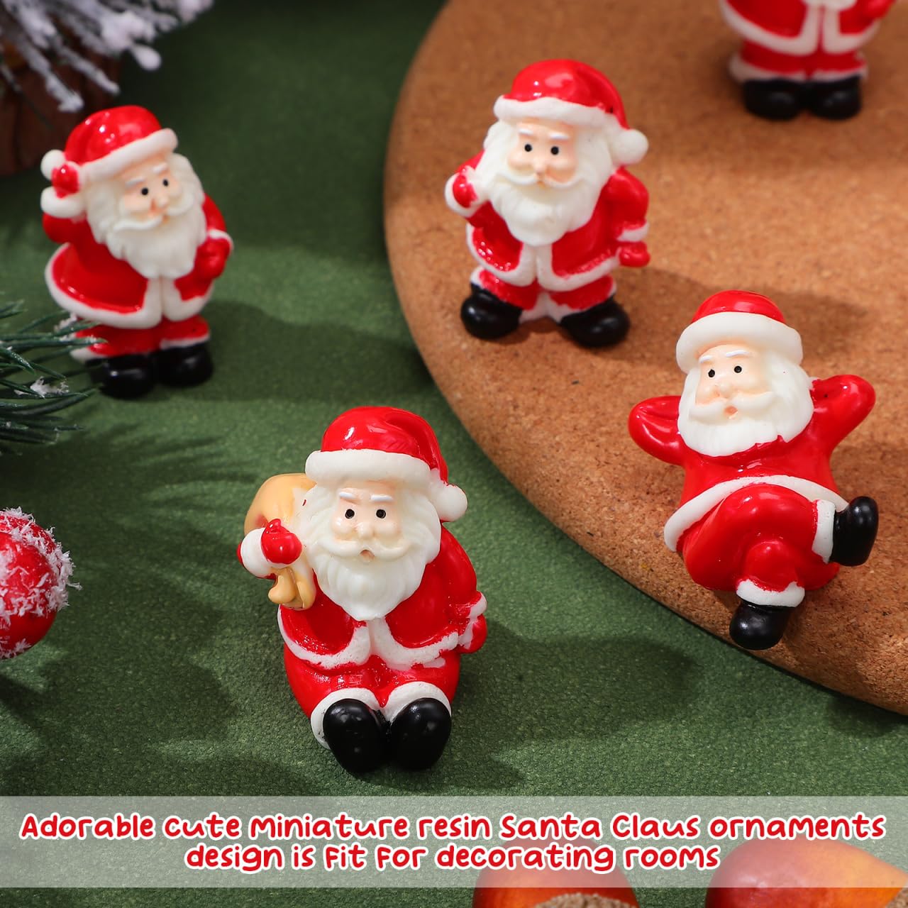 IMIKEYA 12pcs Christmas Santa Claus: Miniatures Santa Figurines Mini Christmas Figurines Landscape Decorations for Xmas Home Table Decor