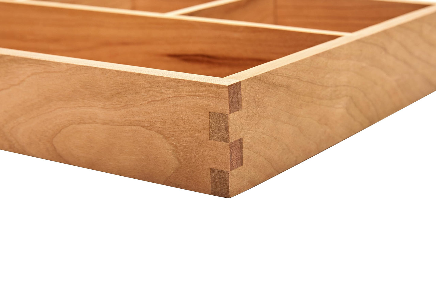 pandapark Wood Organizer Tray,Black Walnut,Desk & Drawer Storage Box (Cherry Master-4)