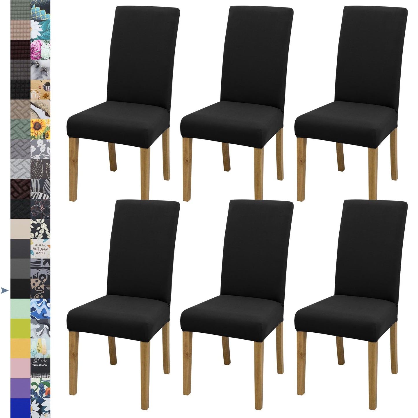 BIETYONE Chair Covers,Dining Room Chair Covers Set of 6,Stretch Kitchen Chair Cover,Washable Dining Chair Cover,Parsons Chair Slipcovers Protective,for Home,Restaurant,Banquet