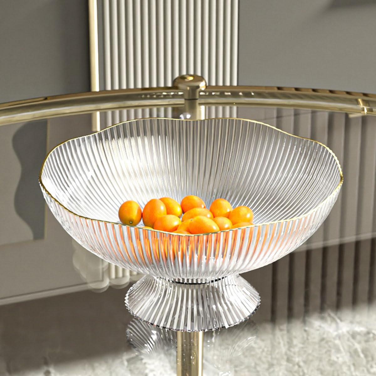 MENGBEILA Home Drain Fruit Tray, Living Room Coffee Table, Candy and Snack Placement Tray, Fruit Basket, Fruit Basin (green)