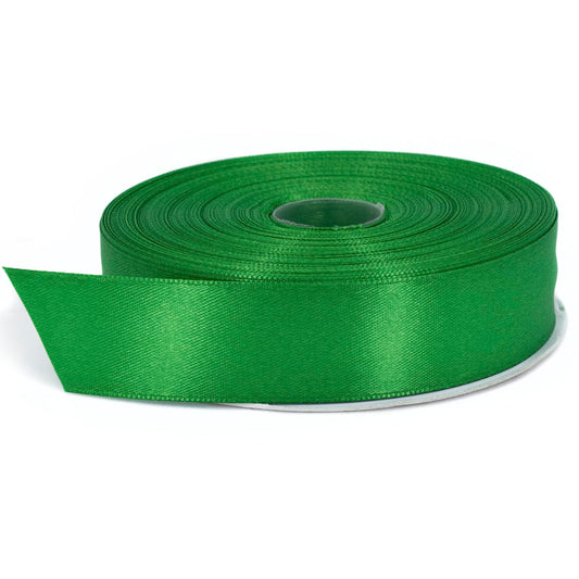 Stuffvisor Green Satin Ribbon Roll, 1 inch x 50 Yards, Double Face Solid Color, Thick and Durable, 100% Polyester for Gift Wrapping, Crafts, Hair and Multiple Decorations