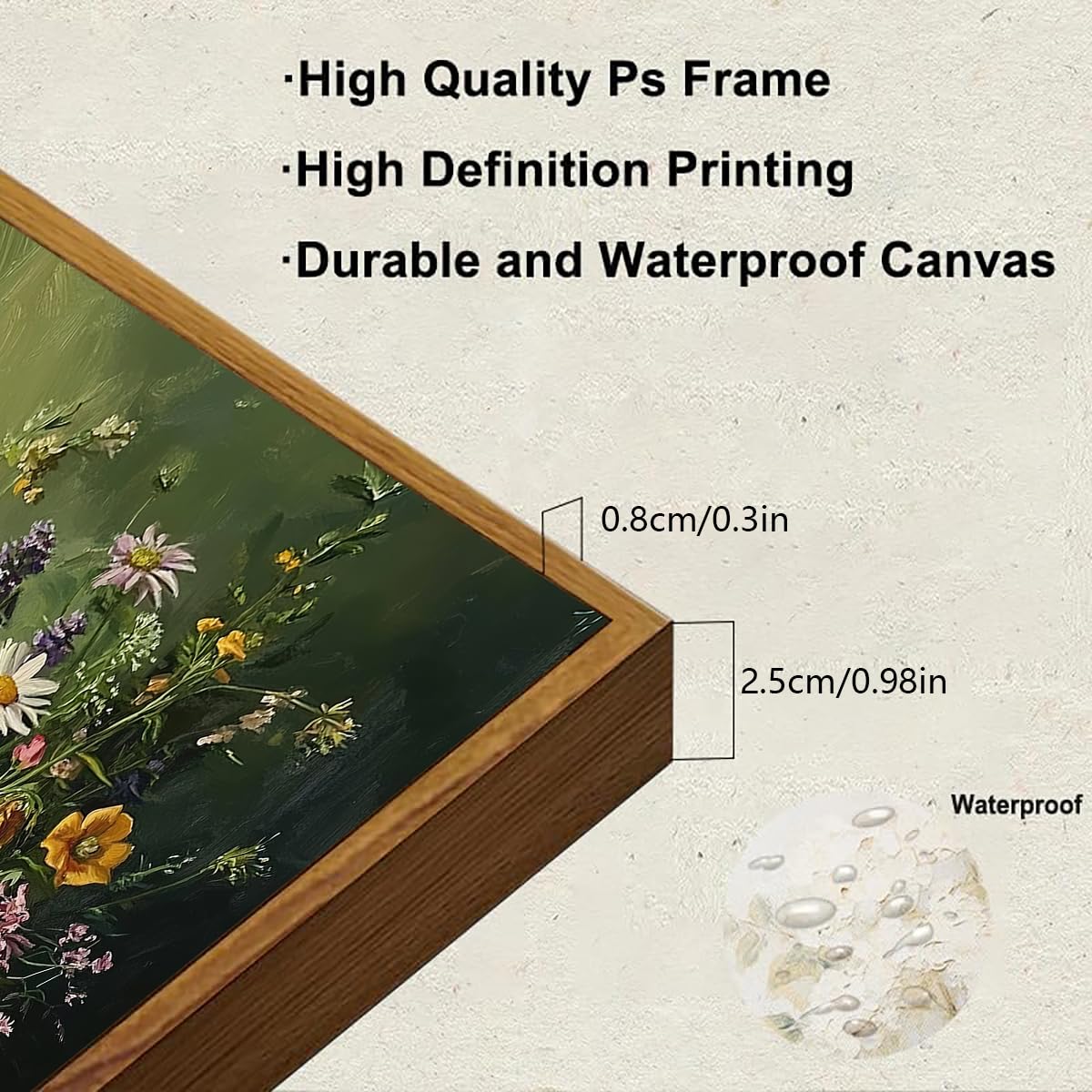 AtterrirArt Framed Funny Bathroom Wall Art, Toilet Paper Picture Painting Print, Vintage Moody Floral Wall Decor, Toilet Canvas Wall Art, Ready To Hang, 12 * 16 Inches