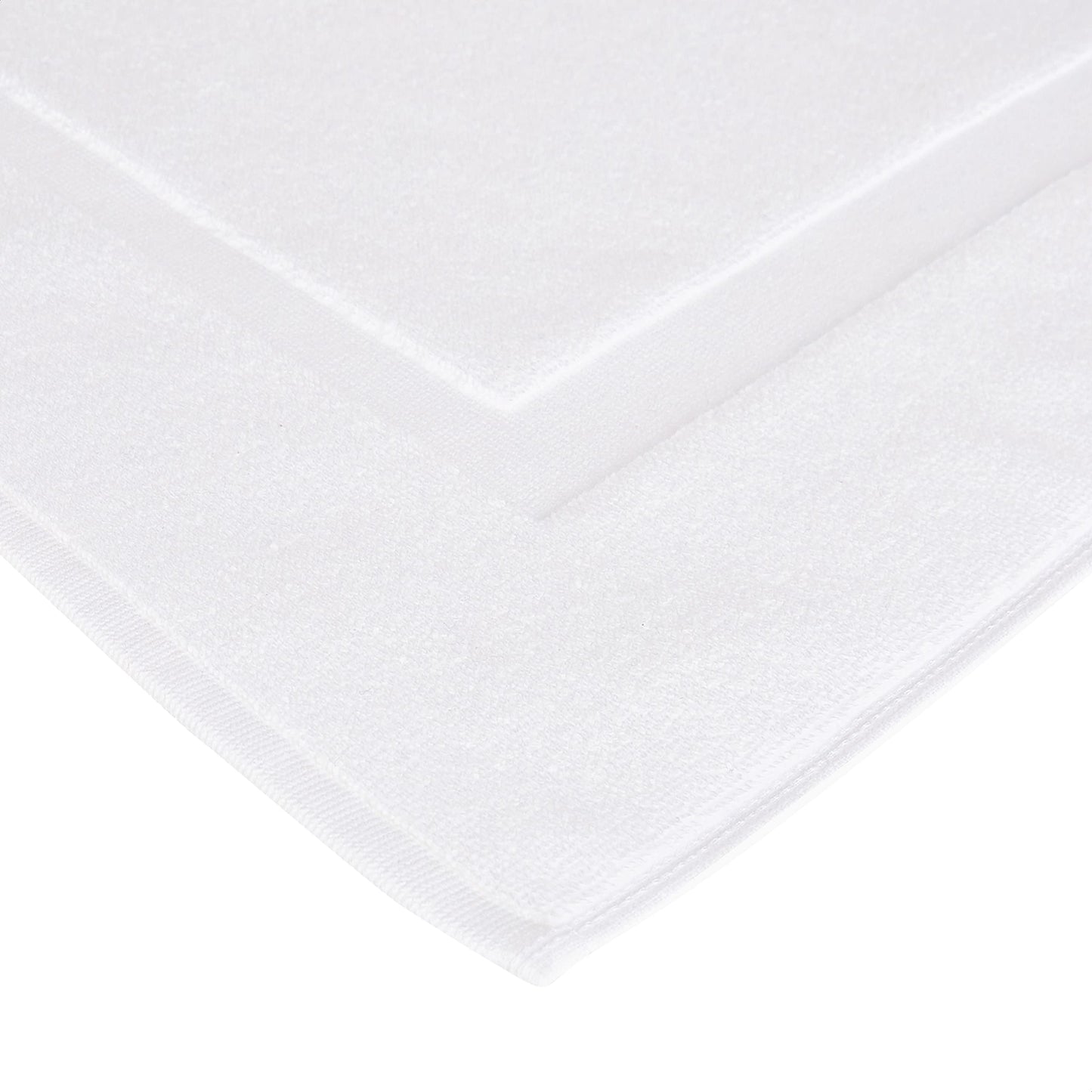 Amazon Basics Non-Slip Cotton Bath Mat, 100% Cotton Absorbent, Machine Washable, 31" L x 20" W, Bright White