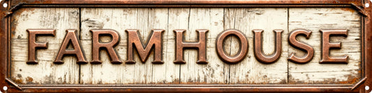 Vintage Tin Farm House Sign Retro Metal Sign Suitable For HomeFarm Garden - Multi-Purpose For Indoor/Outdoor Use Plaque 4x16 Inch