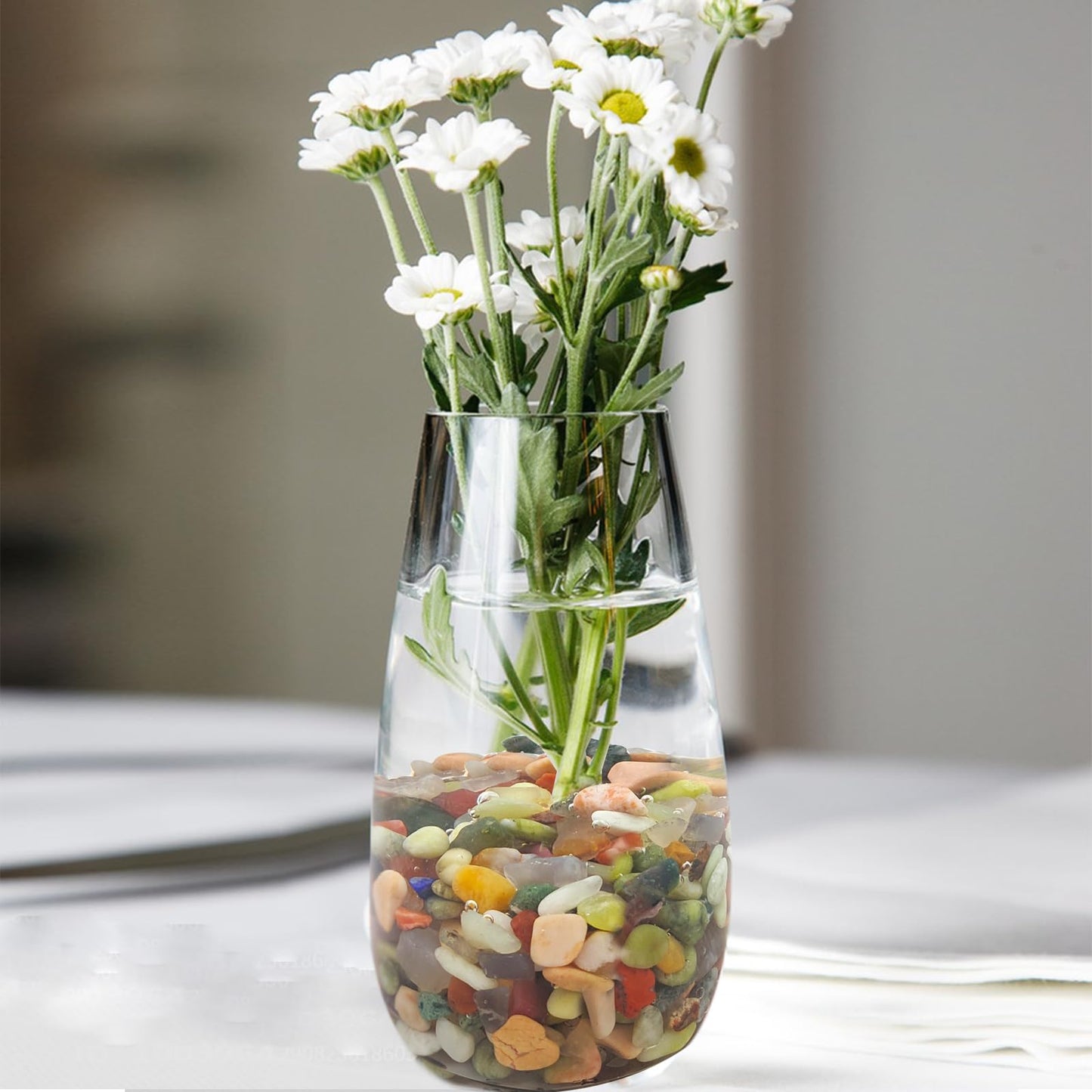 FANTIAN Succulent Rocks, 3/8 Inch Polished Pebbles for Indoor Plants, Decorative River Rocks for Plants Indoor, Vase Fillers, Cactus Planters, Bird Bath, Fountain, Outdoor Garden Landscaping