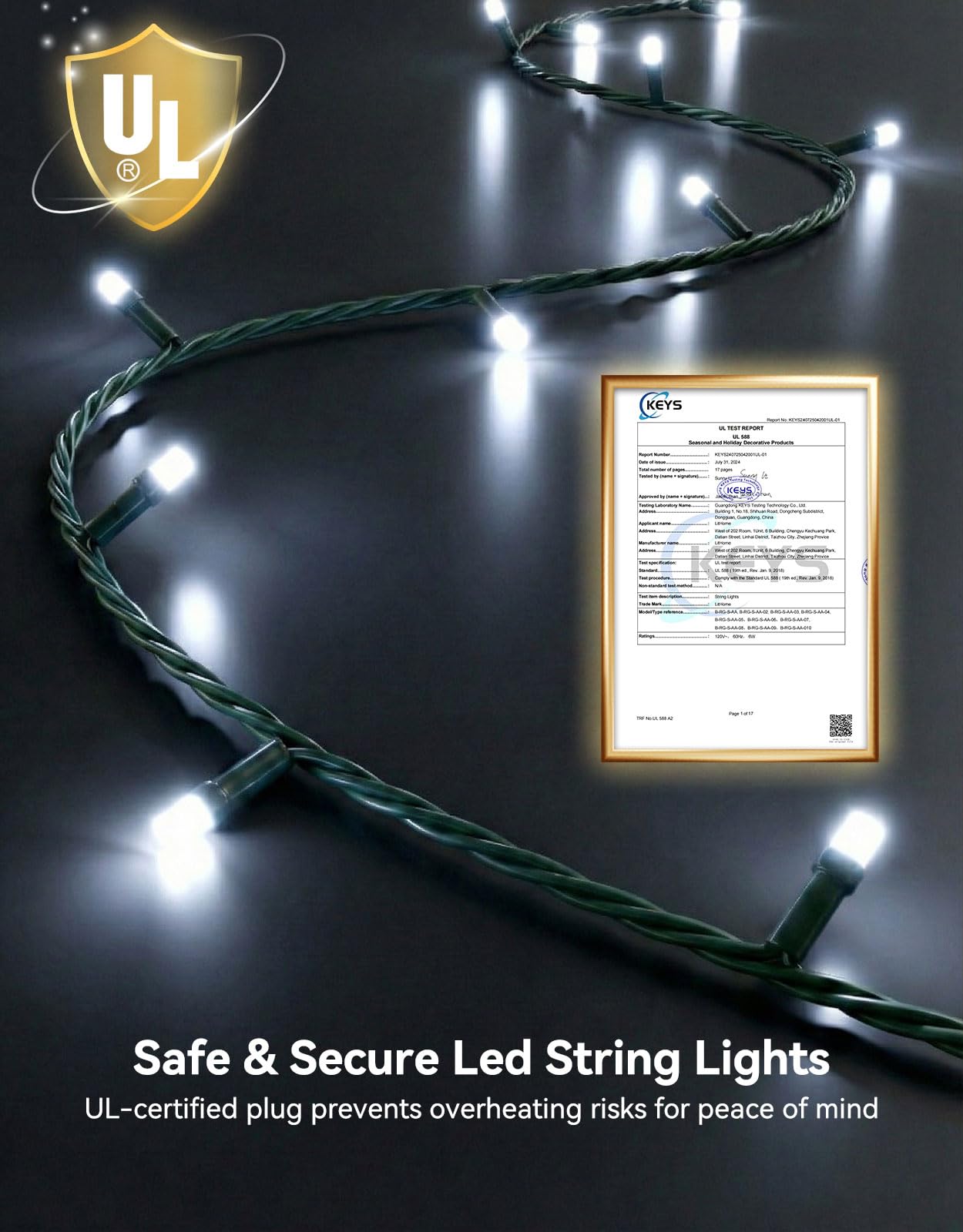 LitHome 99FT 300 LED String Lights Outdoor Indoor, 8 Modes Waterproof Christmas String Lights with Timer & Memory Function, Outdoor Christmas Lights Green Wire for Xmas Tree Party Garden, White