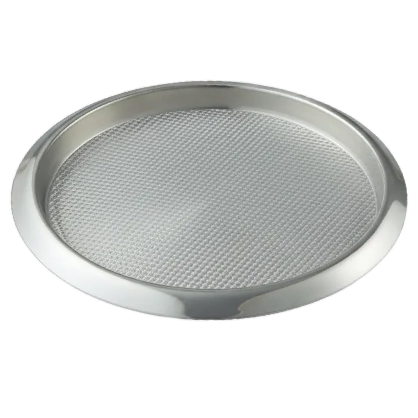 American Metalcraft SSBT14 Stainless Steel Round Bar Serving Tray, Silver, 14-Inches