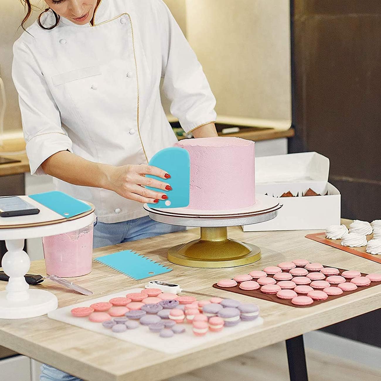 Piping Bags and Tips Set, Cake Decorating Kit Supplies, Frosting Piping Kit for Baking with Pastry Bags and Tips, Standard Converters, Silicone Rings, Reusable Piping Bags for Cookie Icing, Cupcake