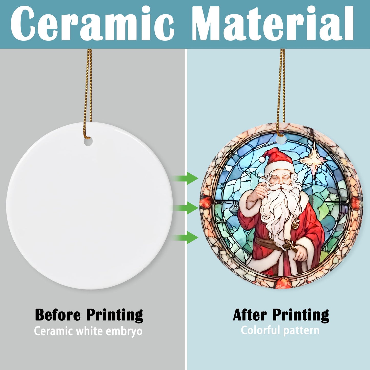 Christmas Ornament, Jocidea Christmas Decorations Santa Claus, Christmas Tree Ornaments, Holiday Decor and Xmas Gifts Ideas