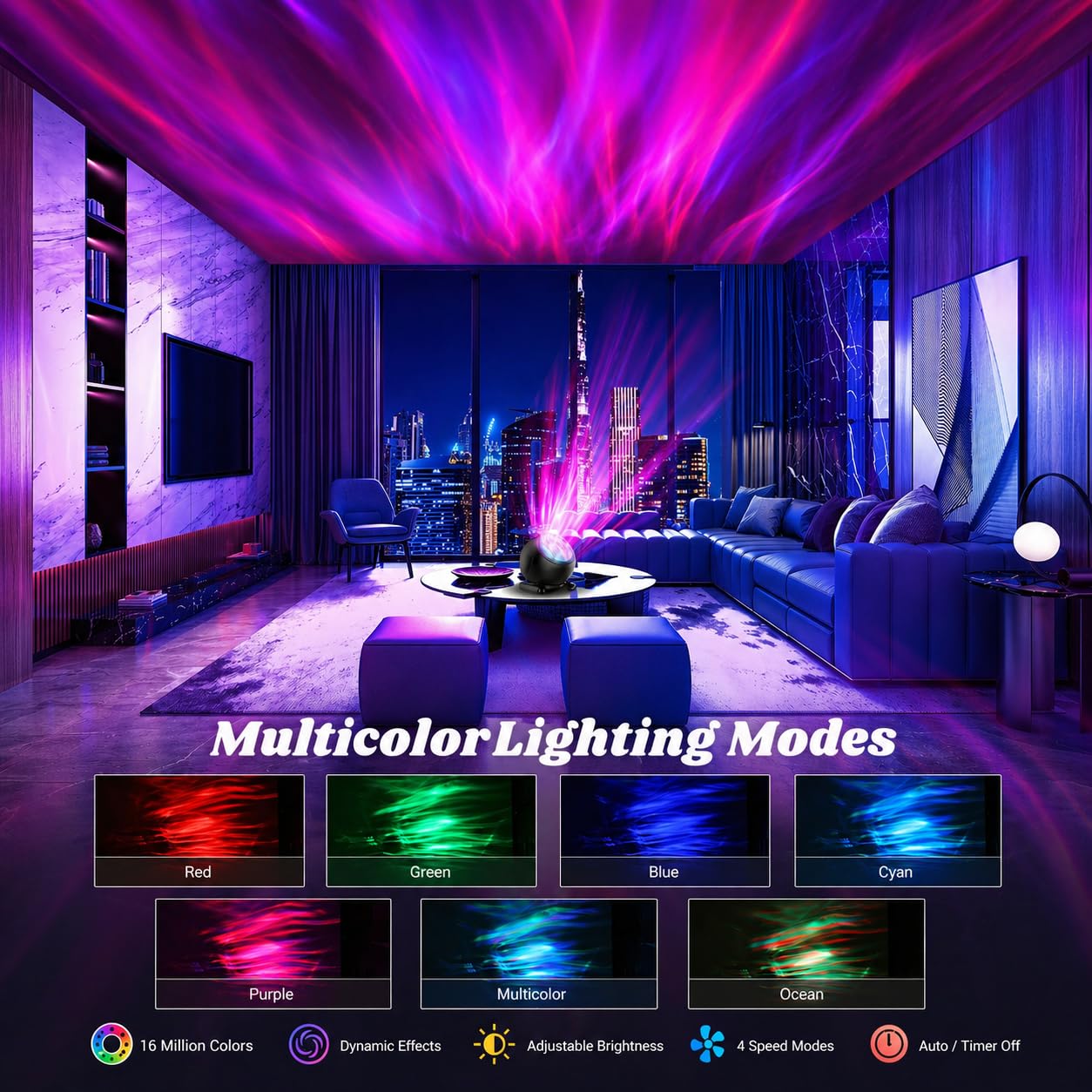Northern Lights Projector, LED Night Light Aurora Projector with Timer and Remote, Room Decor, Gifts for Kids, Adults, Christmas, Birthday