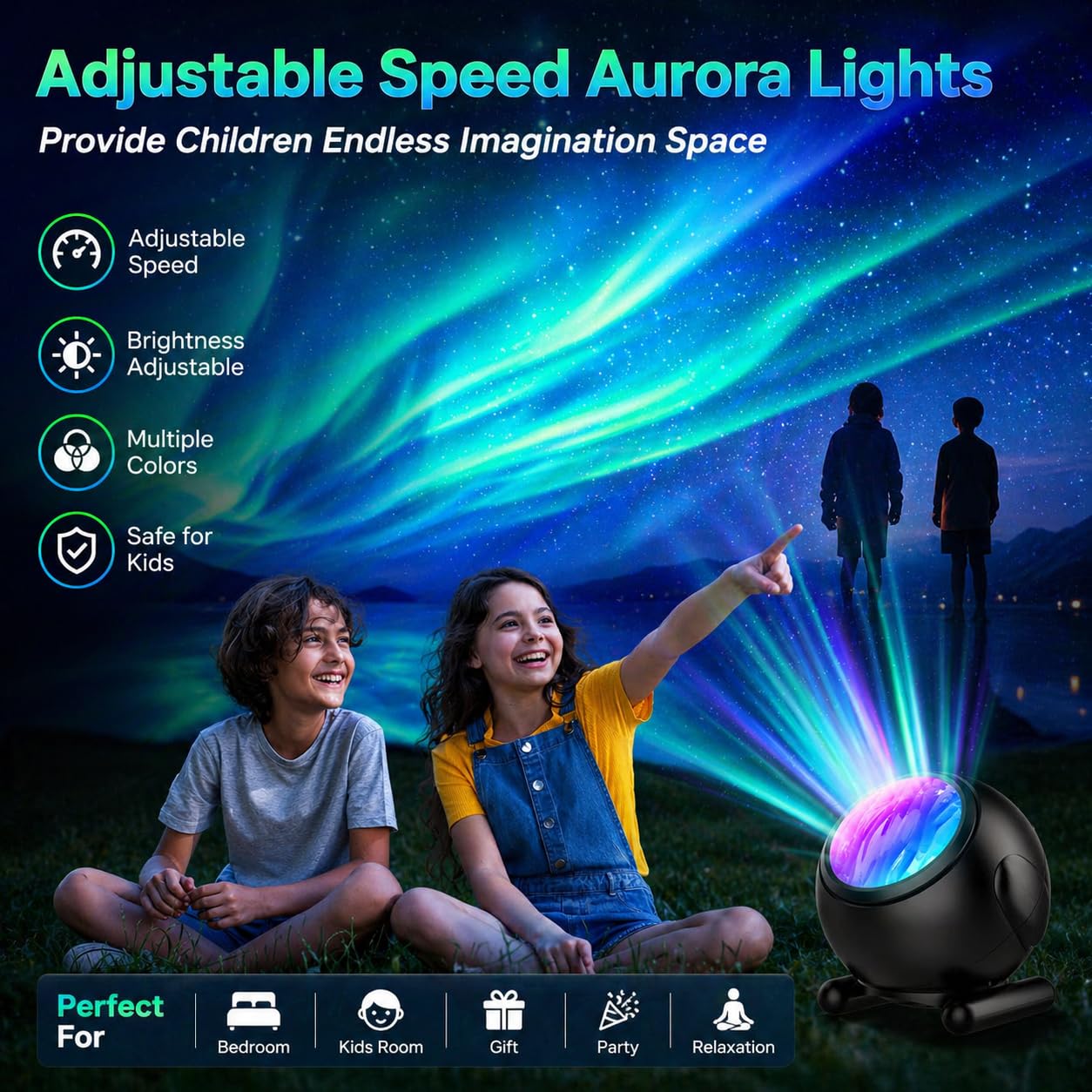 Northern Lights Projector, LED Night Light Aurora Projector with Timer and Remote, Room Decor, Gifts for Kids, Adults, Christmas, Birthday