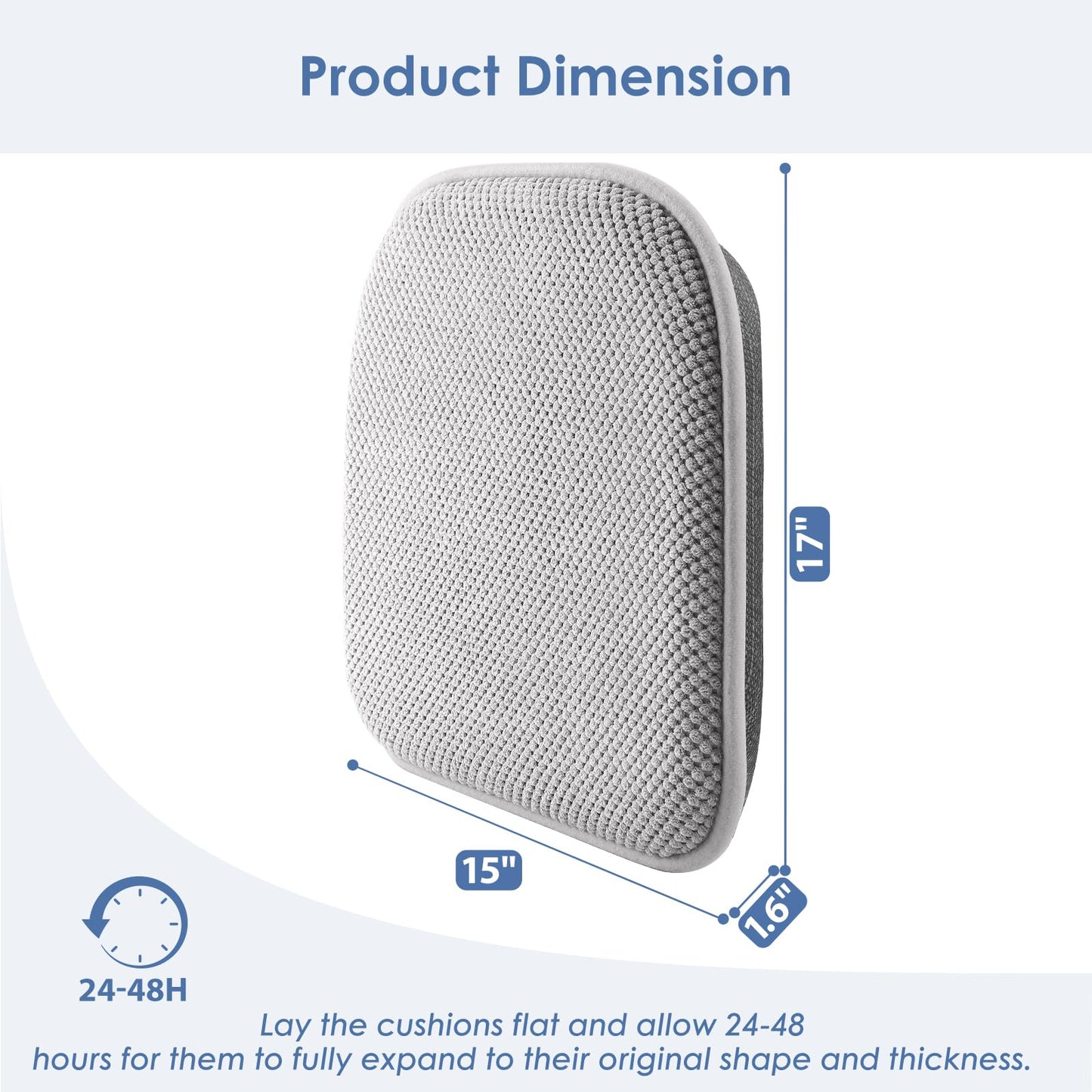 SWEMSTAR Chair Cushions - 15"*17" Kitchen Dining Chair Pads Foam Seat Cushion for Chairs Barstool Cushions Non Slip Seat Pad