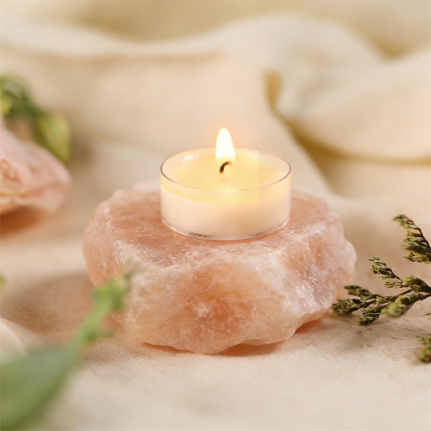 Soy Wax Tealight Candles 25Packs, 4 Hour Long Burning, Unscented White Smokeless Candles, Non-Toxic Paraffin-Free Clear Acrylic Cup Tea Lights for Weddings, Home, Emergencies & Dinner