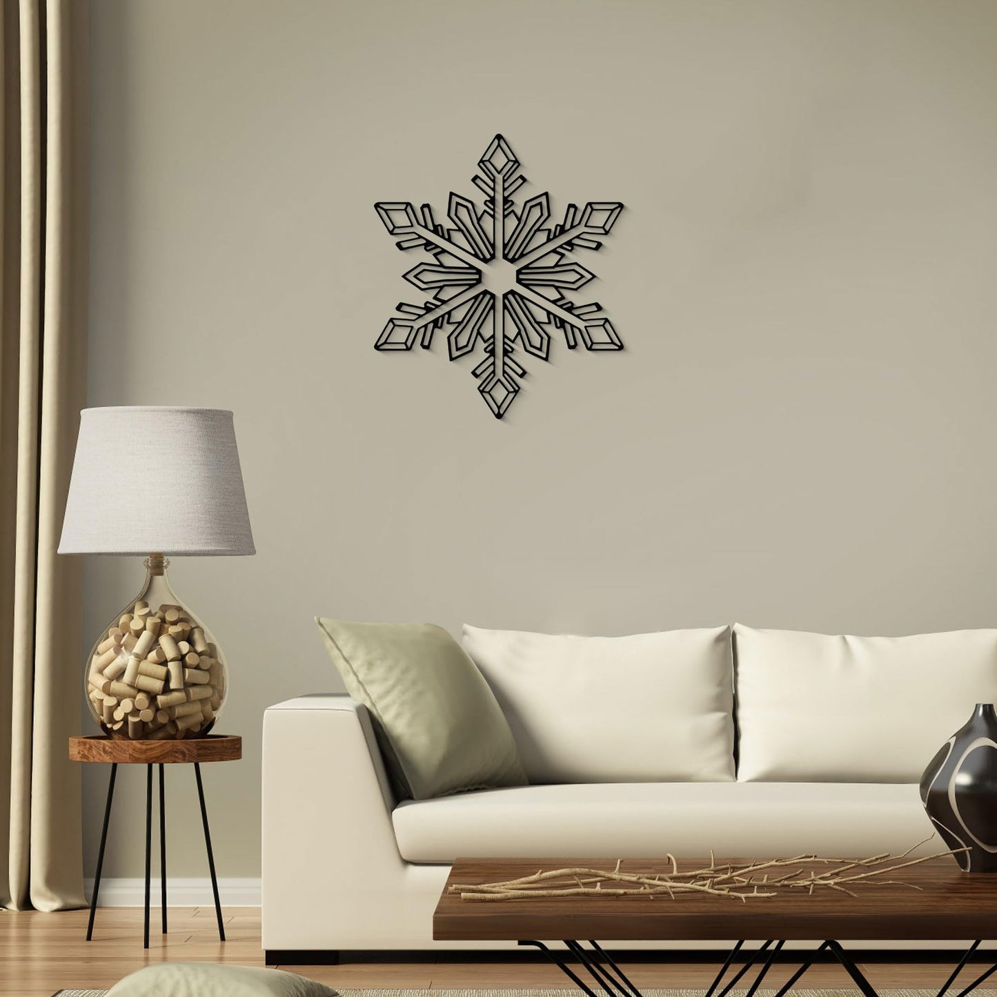 GlintHome Black Metal Wall Art - Minimalist 3D Textured Abstract Ice Flowers Sculptures Wall Art for Living Room Garden Bedroom Office Bathroom Home Decor