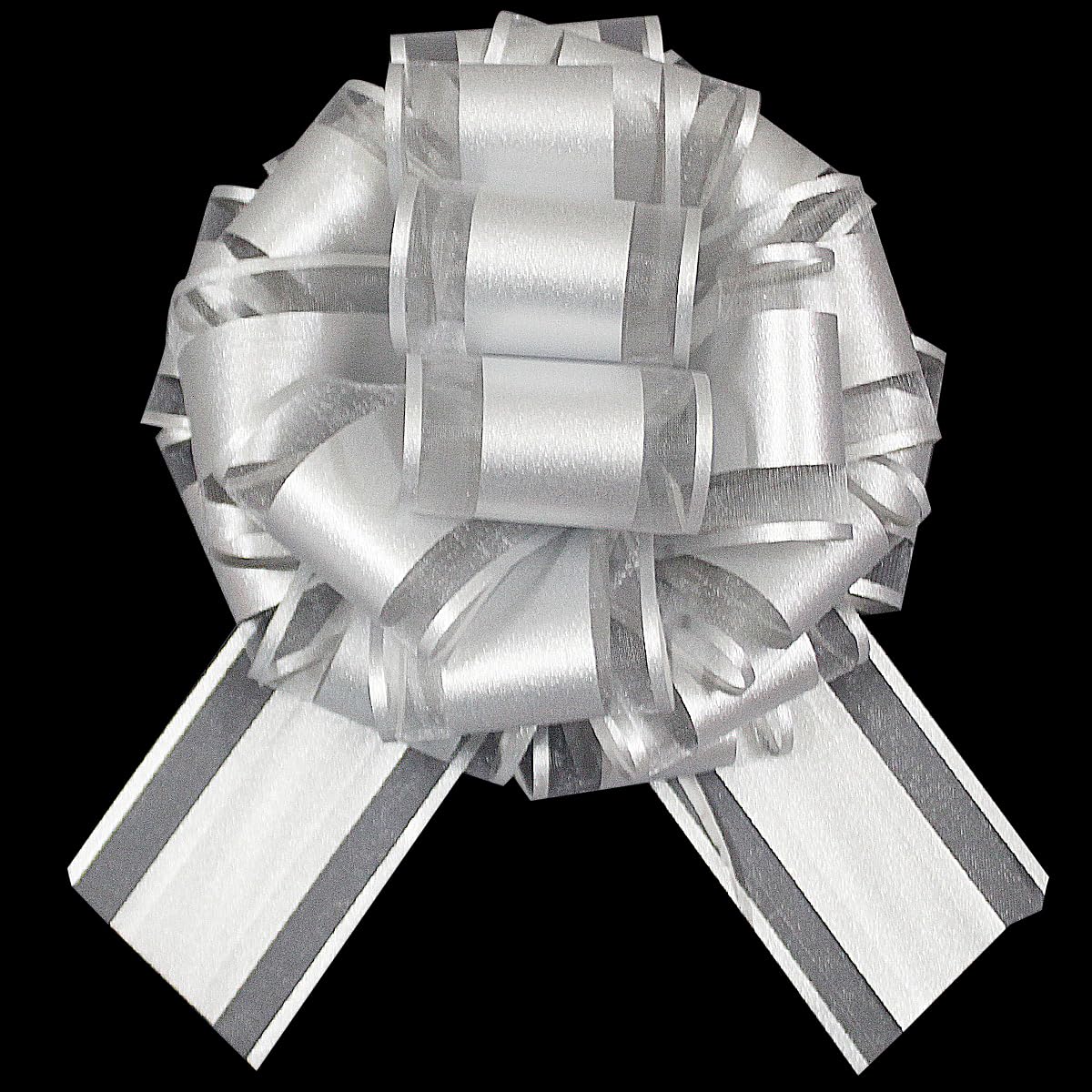 LHMTFCYY 12 Inch Clitter Big Gift Bow,1PC Large Silver Bow,Giant Bow for Bike,Dining Tables,Parties,Birthdays,Christmas,Valentine's Day,Easter,and other Festivals and Gift Decorations (Clitter Silver)