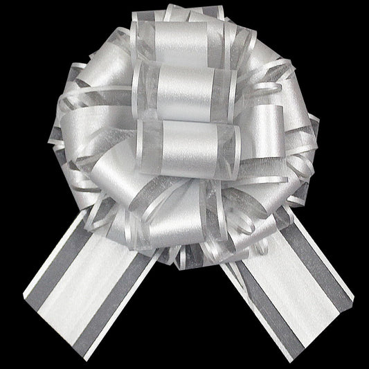 LHMTFCYY 12 Inch Clitter Big Gift Bow,1PC Large Silver Bow,Giant Bow for Bike,Dining Tables,Parties,Birthdays,Christmas,Valentine's Day,Easter,and other Festivals and Gift Decorations (Clitter Silver)