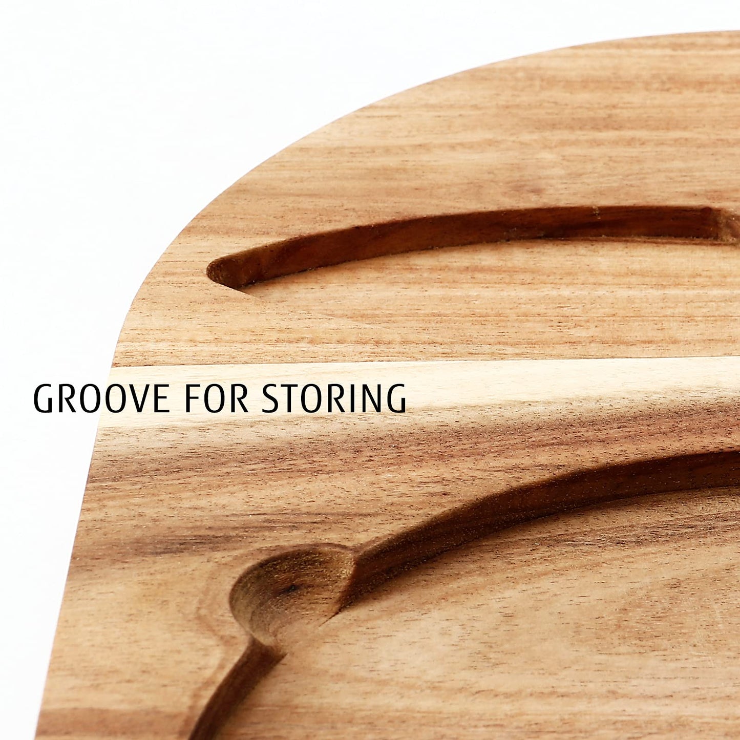 hecef Oval Wooden Cheese Board Set, Acacia Wood Cheese Serving Board with White Marble & Cheese Knife, Cheese Serving Tray for Cheese, Cake, Appetizers