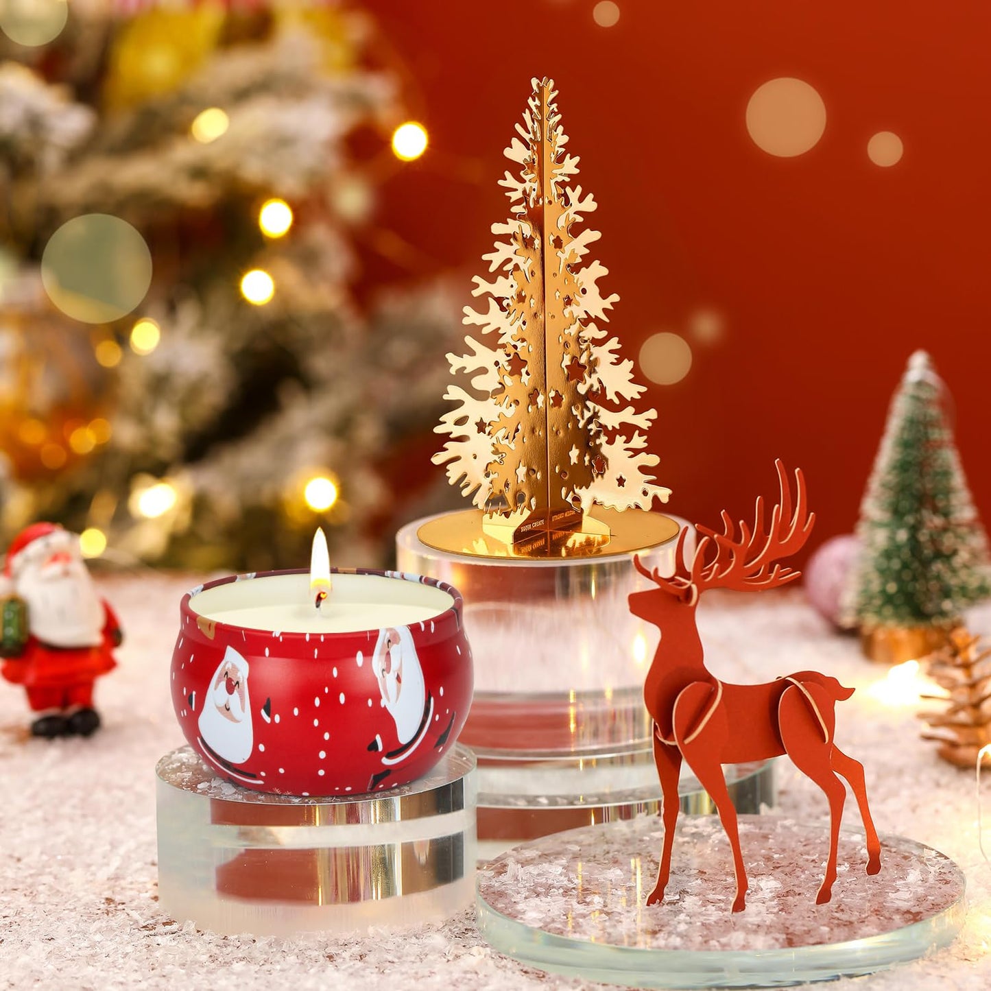 Christmas Candles Gifts Set for Women, 2 Pack Aromatherapy Scented Candle for Home Scented, Personalized Soy Candles Stocking Stuffers Gifts for Coworker Adults Friends Teacher Birthday Party