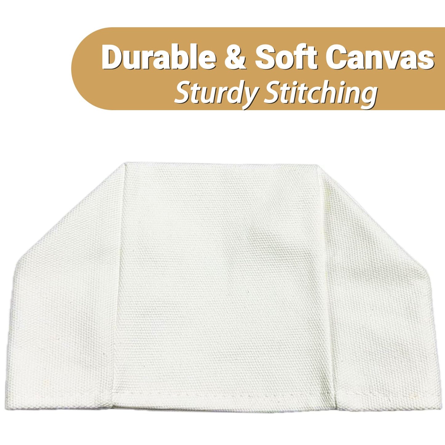 Tissue Box Cover, Cute White Linen Fabric Decorative Square Tissue Box Holder/Organizer for Bathroom Vanity Countertop/Office/Nightstand/Desk