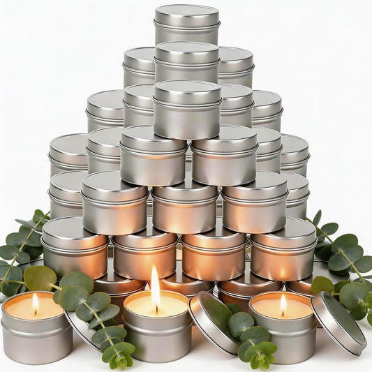 Veiuwa 50 Pcs 2 Oz Mini Eucalyptus Scented Soy Candle Set,Wedding Favors for Guests Bulk 50,The Quantity of Multiple Sets Meets Your Needs for Wedding and Party Gifts and Party Favors.