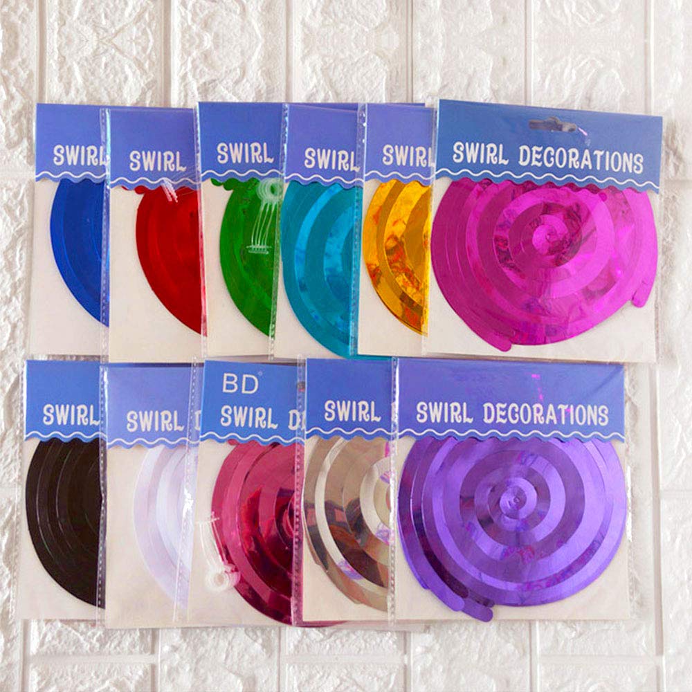 Lowki Hanging Spiral Swirl Decorations, Ceiling Decoration for Birthday,Graduation, Holiday Celebration Supplies Supper Longer 74cm/Pcs with Hook &Hem Decorative Hole -12 Pcs(White)