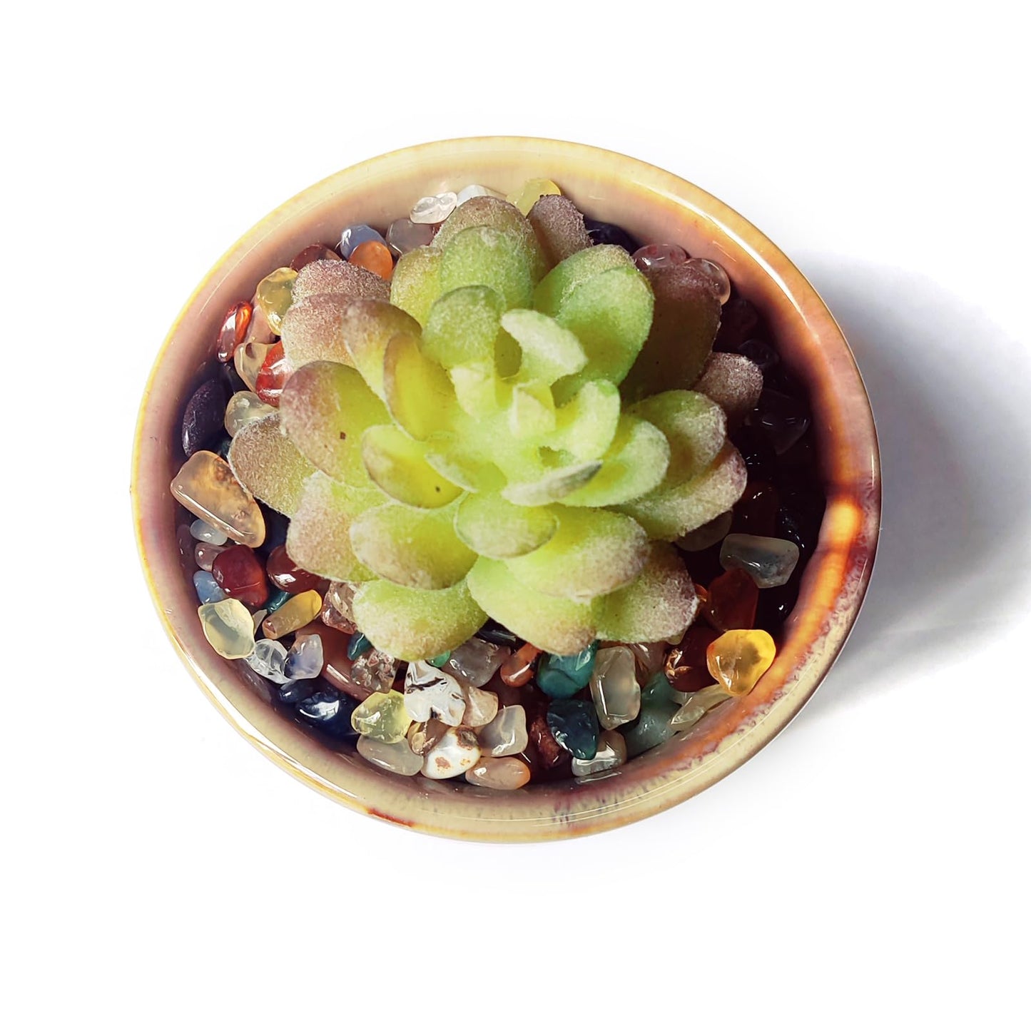 DEEDOCHY Rocks for Plants Indoor,Aquarium Gravel,0.44lb Agate Aquarium Gravel Rocks,Crystal Chips Stone Crushed Quartz for Crafts, Vases Filler, Succulent Plants, (Agate)