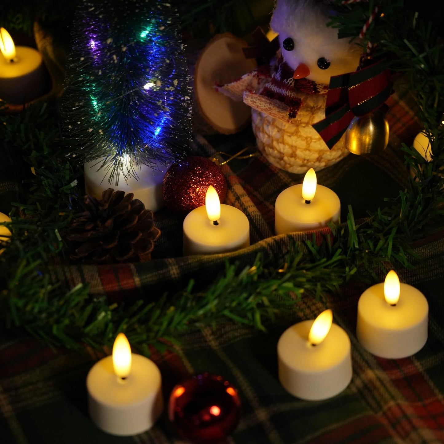 HAIDOLIANG Rechargeable Tea Lights with Remote Timer & Dimmer, USB Flickering Battery Operated Flameless Candles for Aniversary, Wedding Centerpiece Table Decor, Halloween, Christmas (6PCS)