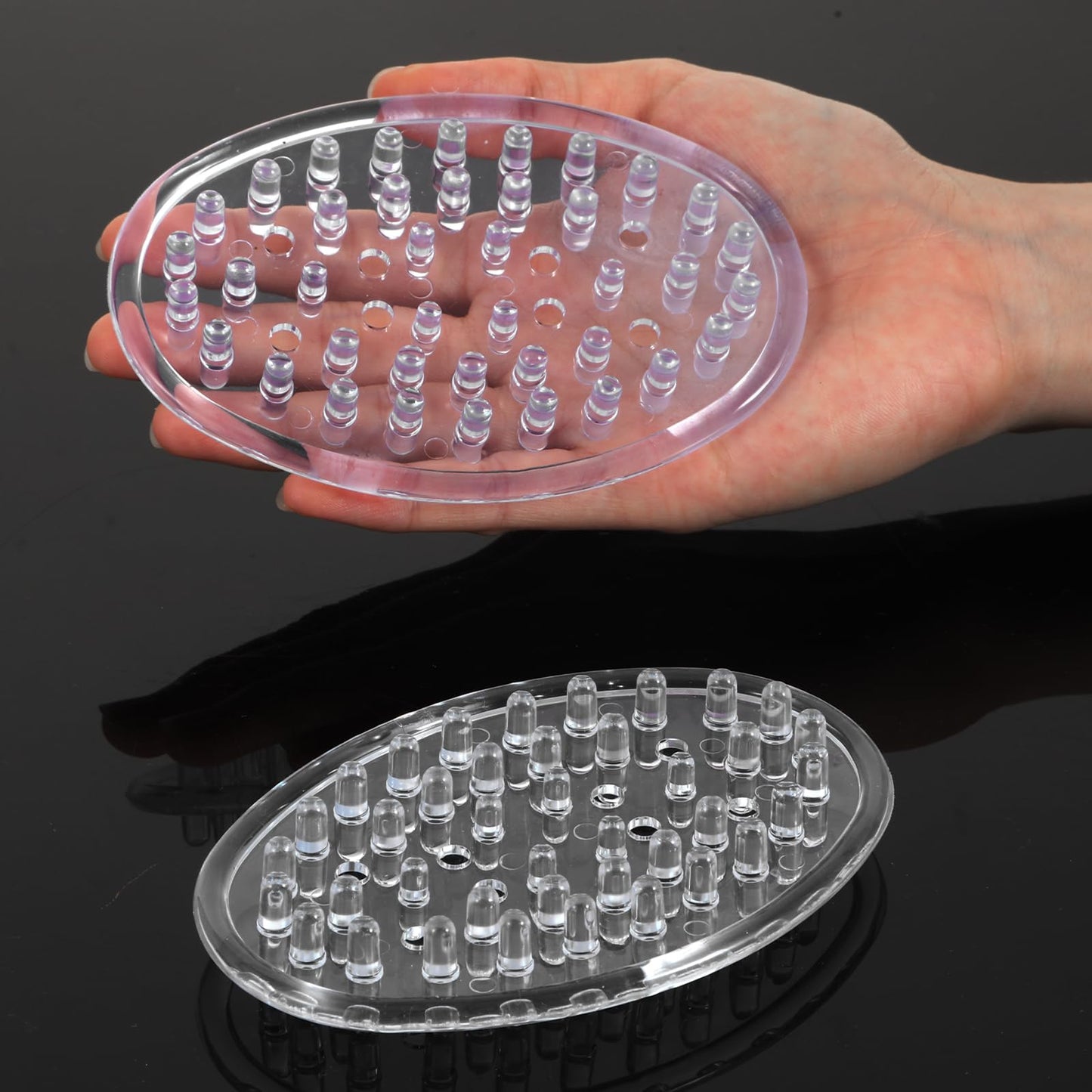 Matwsec 2PCS Plastic Soap Dish Clear Plastic Soap Holder for Bathroom Counter Shower Kitchen