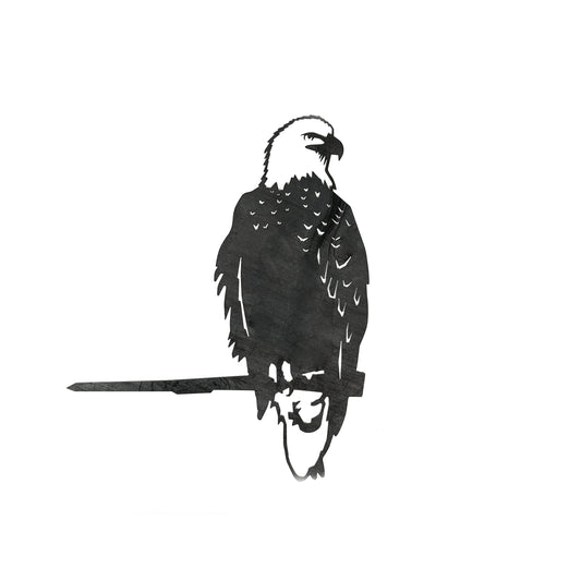 METALBIRD - Bald Eagle - Outdoor Tree Ornaments in Corten Steel - Metal Art Proudly Made in The USA
