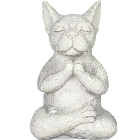 Umisun Meditating Buddha Bulldog Statue-Cute Funny Zen Animal Tabletop Decor for Home and Garden for Patio Lawn Yard Porch Ornament Garden Gift